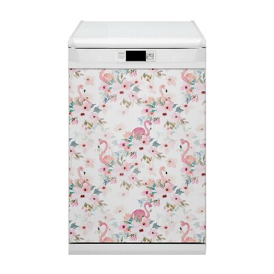 Dishwasher cover Flamings Flowers