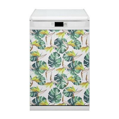 Dishwasher cover magnet Exotic leaves