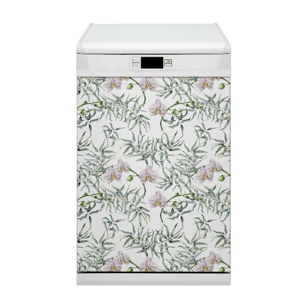 Dishwasher cover Pink orchids