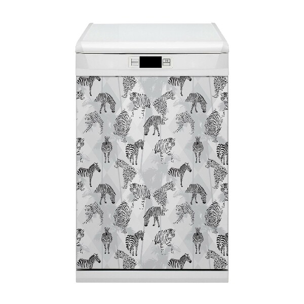 Dishwasher cover Tigers and zebras