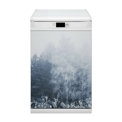 Magnetic dishwasher cover Winter trees