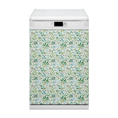 Magnetic dishwasher cover Green leaves