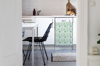 Magnetic dishwasher cover Green leaves