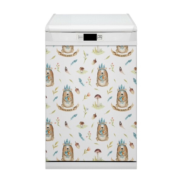 Dishwasher cover magnet Indian bear