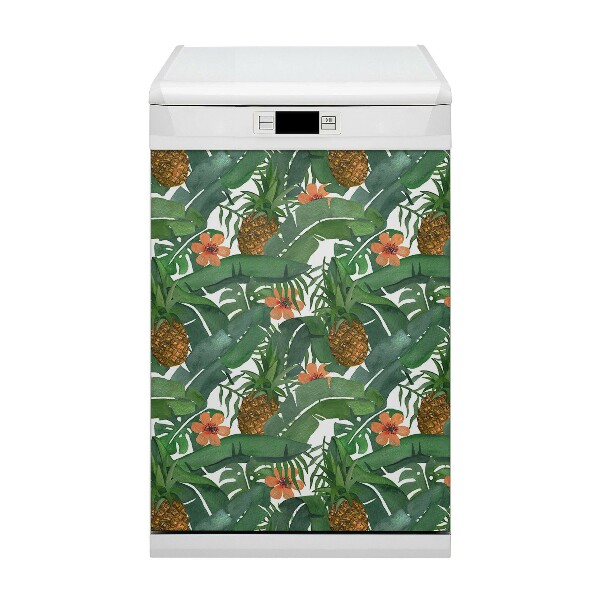 Dishwasher cover magnet Tropical pineapple