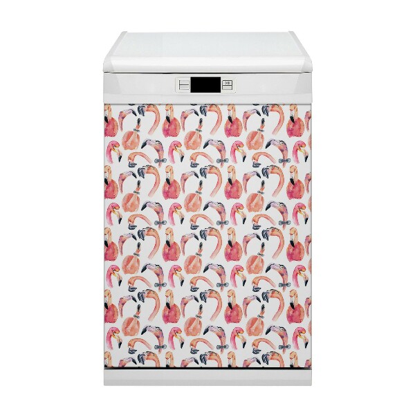 Dishwasher cover Crazy flamingos