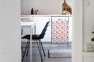 Dishwasher cover Crazy flamingos