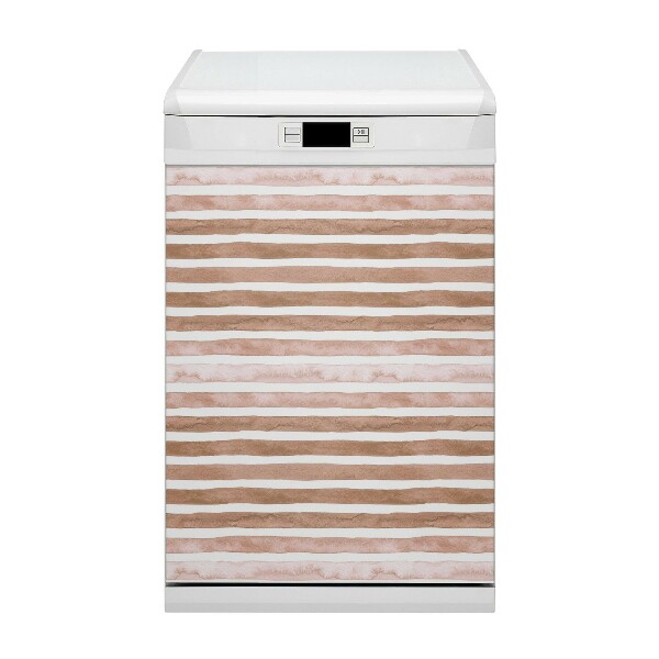 Dishwasher cover magnet Brown stripes