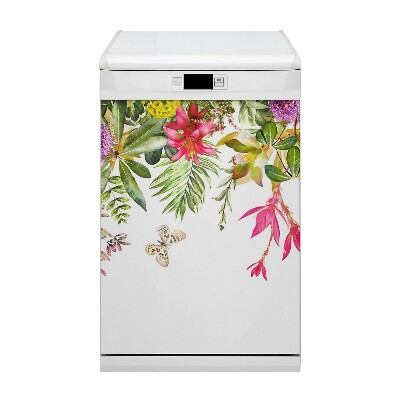 Decorative dishwasher magnet Tropical plants