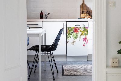 Decorative dishwasher magnet Tropical plants