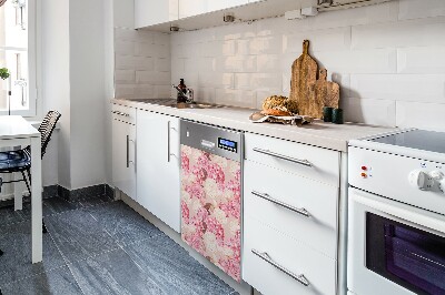 Magnetic dishwasher cover Roses and hydrangeas