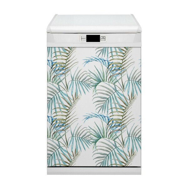 Magnetic dishwasher cover Tropical leaves