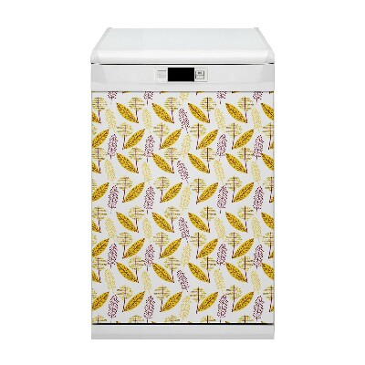 Dishwasher cover magnet Autumn leaves