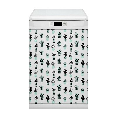 Magnetic dishwasher cover Succulents