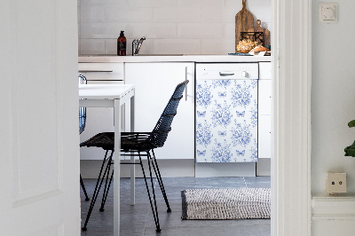 Decorative dishwasher magnet Butterflies and flowers