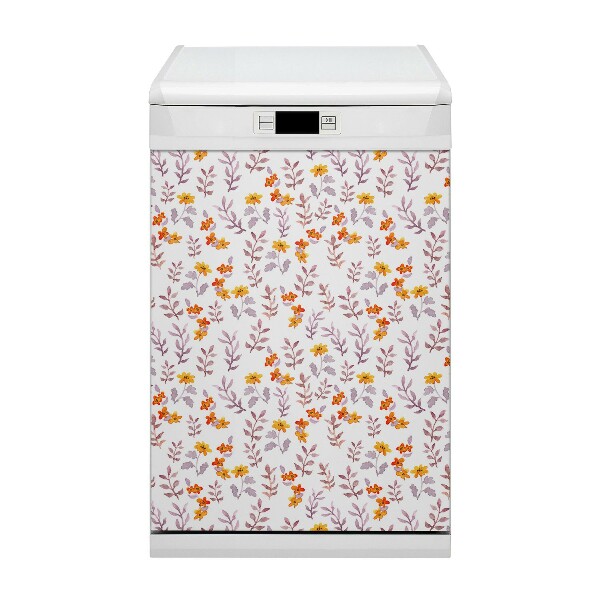 Dishwasher cover Painted flowers