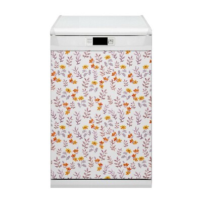 Dishwasher cover Painted flowers