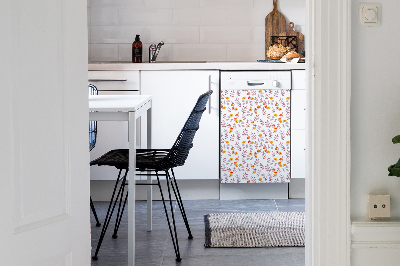 Dishwasher cover Painted flowers