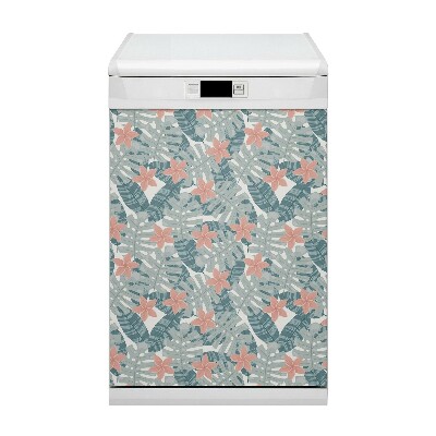 Dishwasher cover magnet Tropical mural