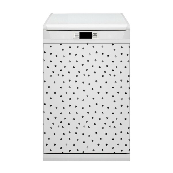 Magnetic dishwasher cover Black dots