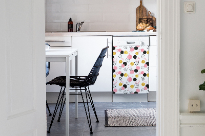 Magnetic dishwasher cover Geometric dots