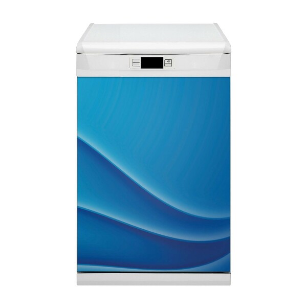 Magnetic dishwasher cover Blue abstraction