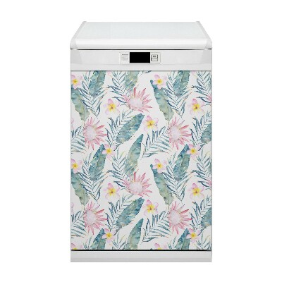 Dishwasher cover magnet Light pink flowers