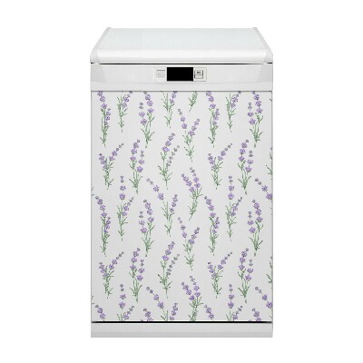 Magnetic dishwasher cover Lavender flowers