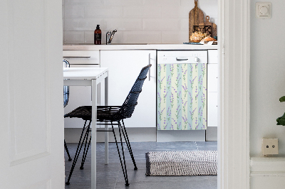 Magnetic dishwasher cover Lavender flowers