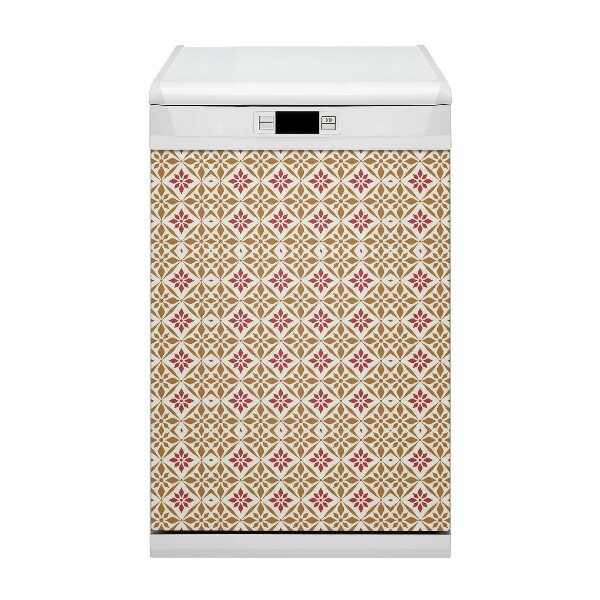 Magnetic dishwasher cover Floral pattern