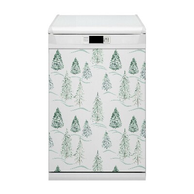 Dishwasher cover Winter Christmas tree