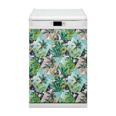 Magnetic dishwasher cover Palms pattern