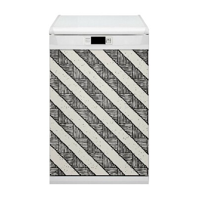 Magnetic dishwasher cover Ethnic pattern