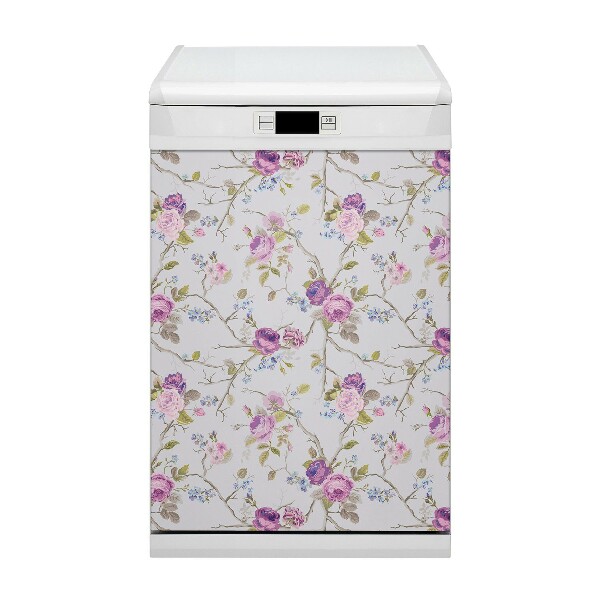 Magnetic dishwasher cover The blooming trees