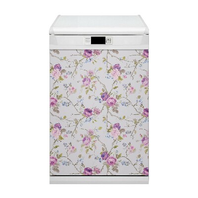 Magnetic dishwasher cover The blooming trees