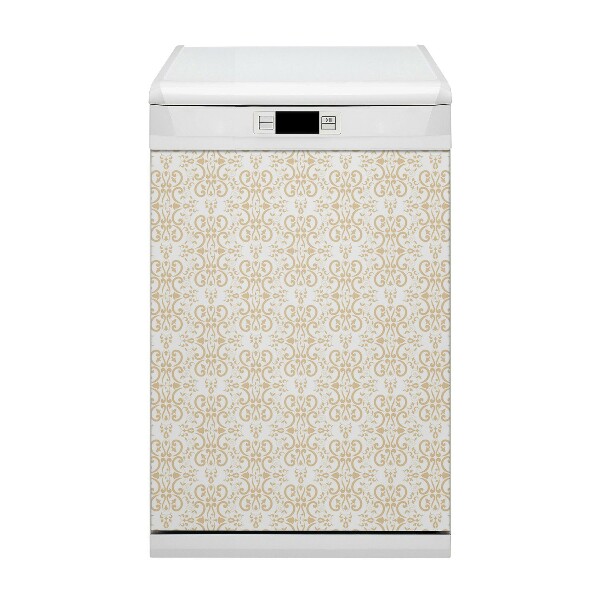 Magnetic dishwasher cover Baroque pattern