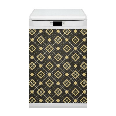 Magnetic dishwasher cover Retro pattern