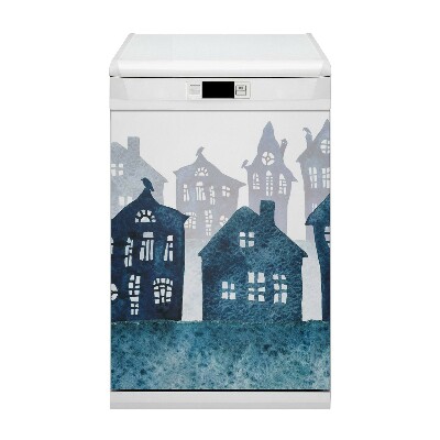 Magnetic dishwasher cover City at night