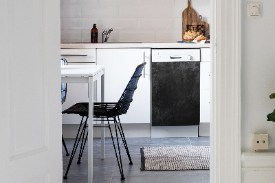 Dishwasher cover magnet Black marble