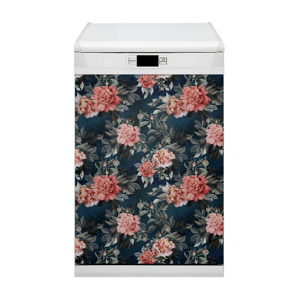 Dishwasher cover Red peonies