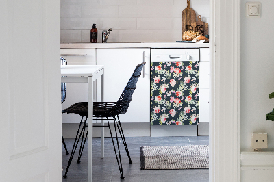 Dishwasher cover magnet Painted flowers