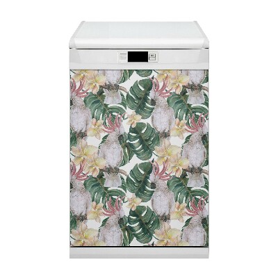 Decorative dishwasher magnet Tropical parrots