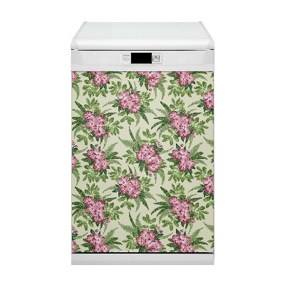 Dishwasher cover magnet Tropical flowers