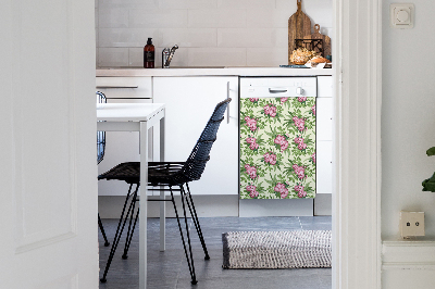 Dishwasher cover magnet Tropical flowers