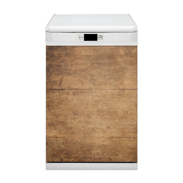 Magnetic dishwasher cover Brown wood