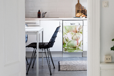 Magnetic dishwasher cover Magnolia flowers