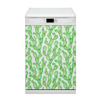 Magnetic dishwasher cover Pastel cacti