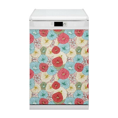 Dishwasher cover magnet Floral pattern