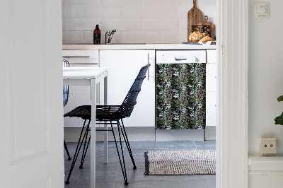 Magnetic dishwasher cover Palm flowers