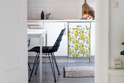 Magnetic dishwasher cover Painted lemons